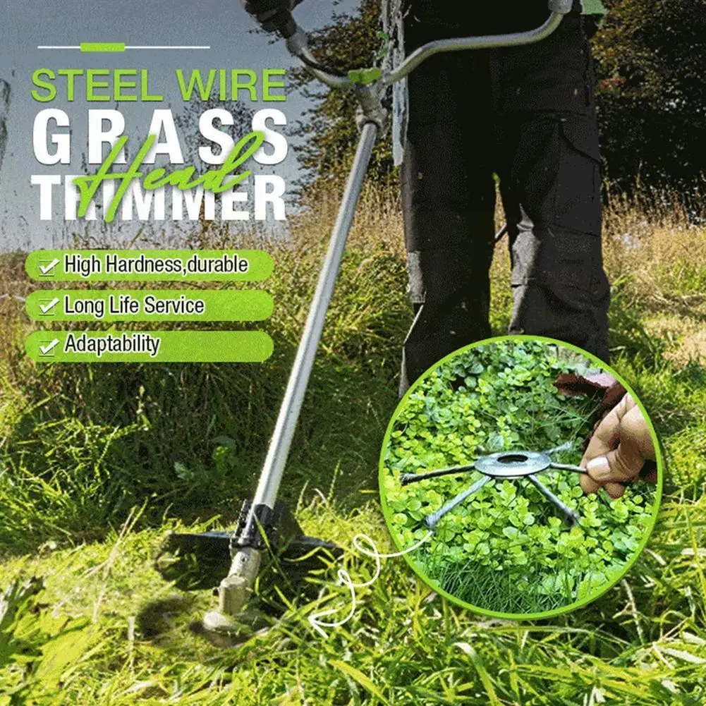 

7IN 8IN 9IN Steel Wire Grass Trimmer Head 3 Or 6-Cutter Brush Cutter Wire Trimmer For Garden Lawn Movers Moss Weed Removal H4G8