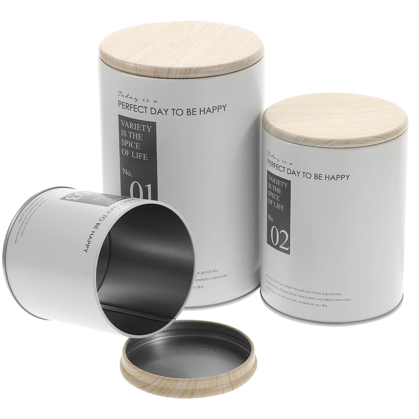 

3Pcs Coffee Container Sugar Canister Dried Fruit Sealed Box Coffee Bean Sealed Jar Tea Sealed Bin