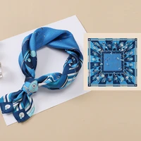 21 new silk scarves womens digital printed twill 53cm professional scarf square scarf headband tied scarf