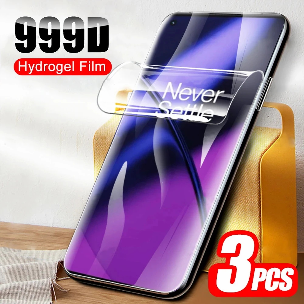 

3Pcs Hydrogel Film For OnePlus 11R 10 9 8 ACE Pro Protection film On OnePlus 10R 9R 8T 7T 6T 5T Nord N10 N100 Screen protector
