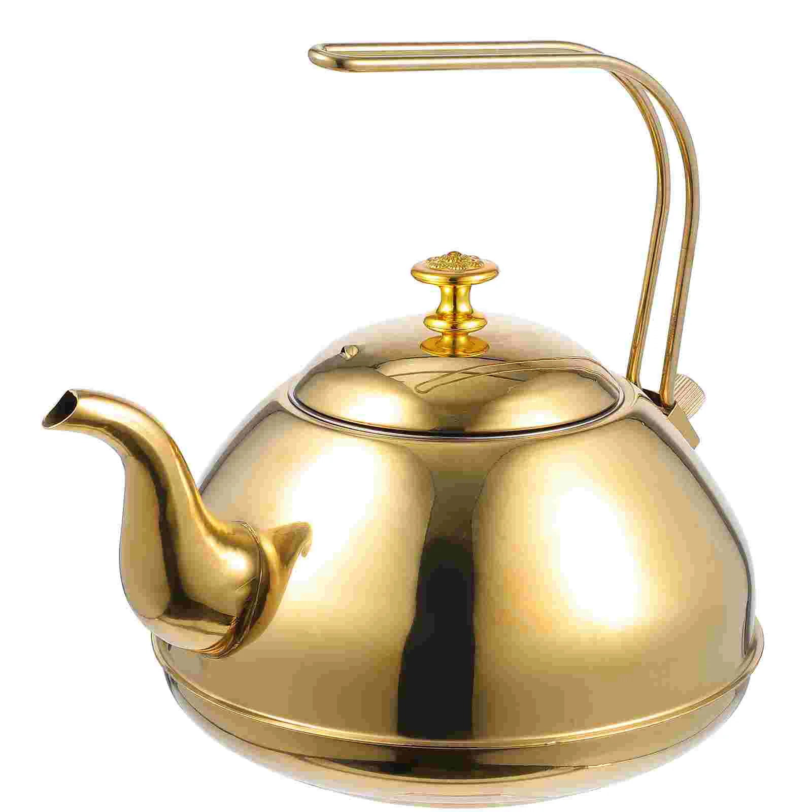 

Pot Stainless Steel Kettle Coffee Teapot Teakettle Stove Top Honk Home Boiling 1.5L For Gas Make