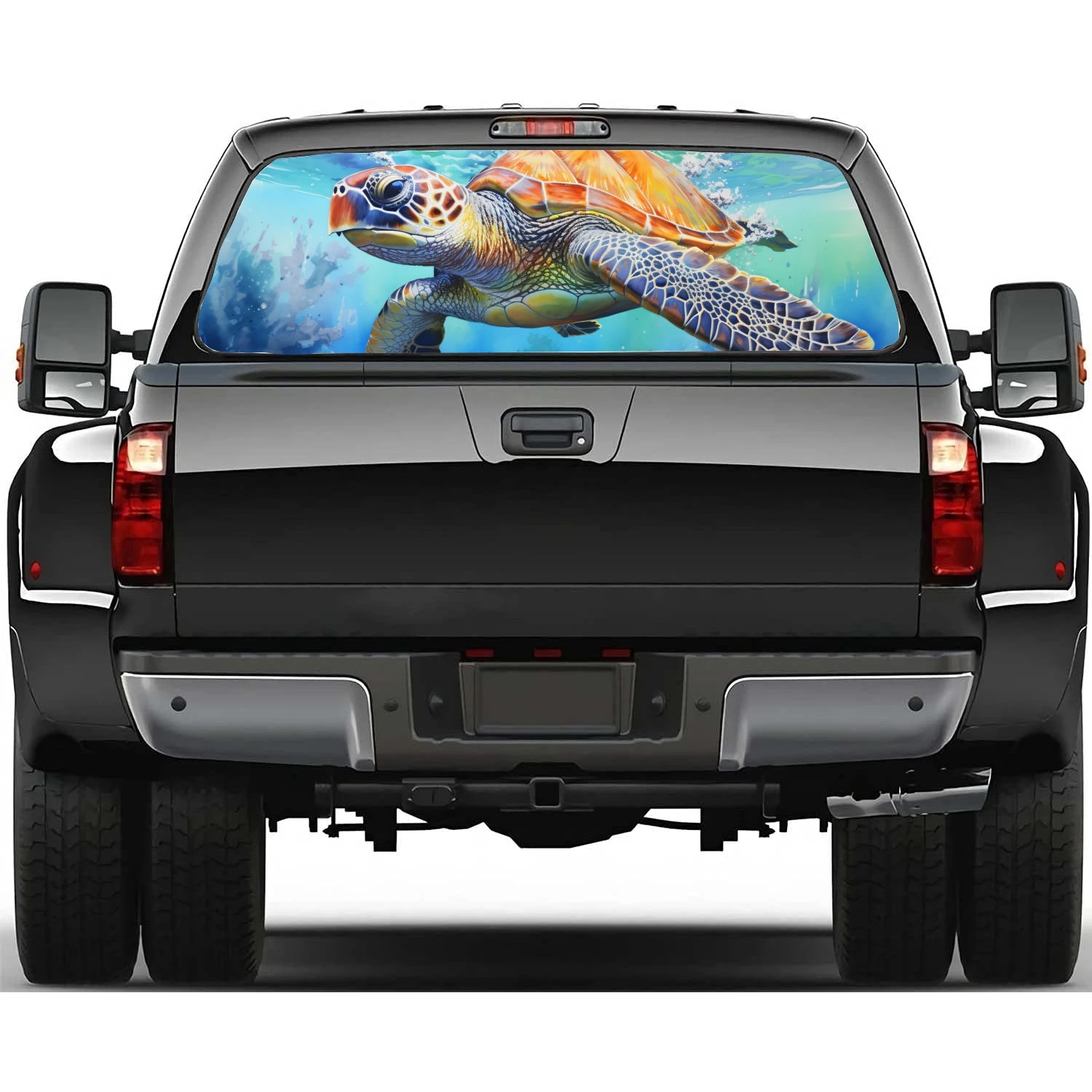 Прозрачная виниловая наклейка на заднее окно морской черепахи подходит для