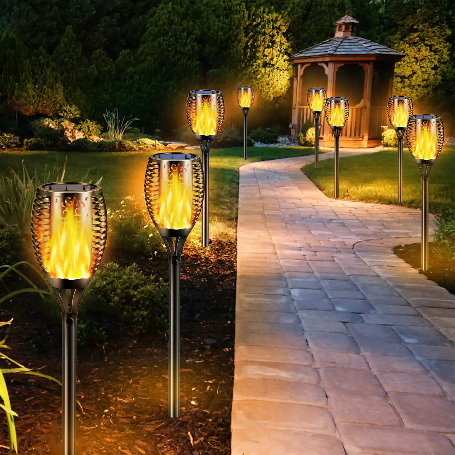 

96-LED Outdoor Solar Torch Light for Garden Decorations