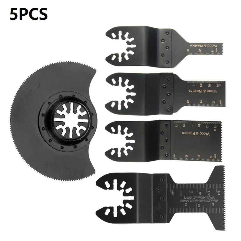 

5Pcs/Set Oscillating MultiTool Circular HCS Saw Blade Saw Blade Adapter For Woodworking For Renovator Power Cutting Tool