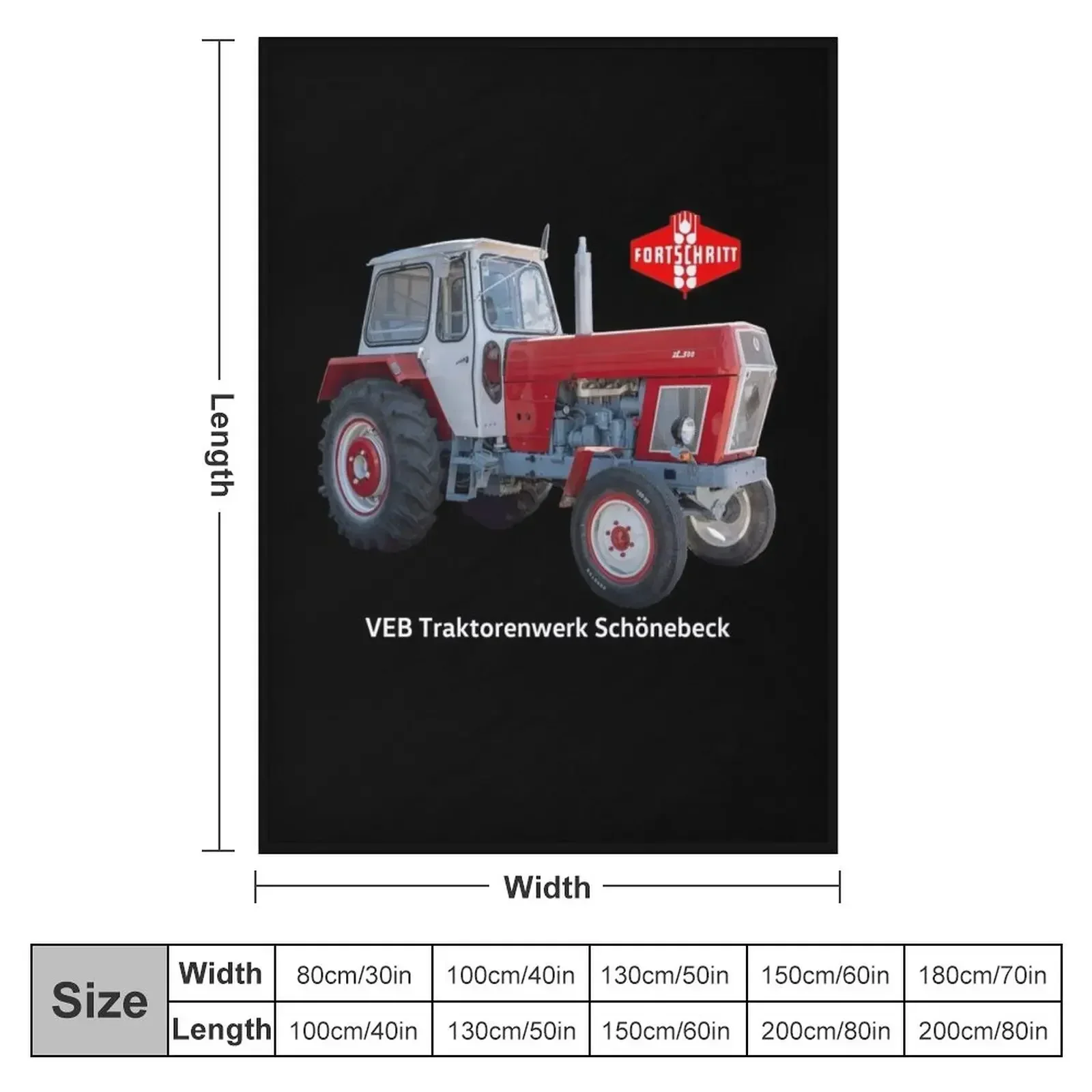Трактор прогресс ZT300 от тракторной фабрики VEB Sch?nebeck Плед Полярные покрывала для