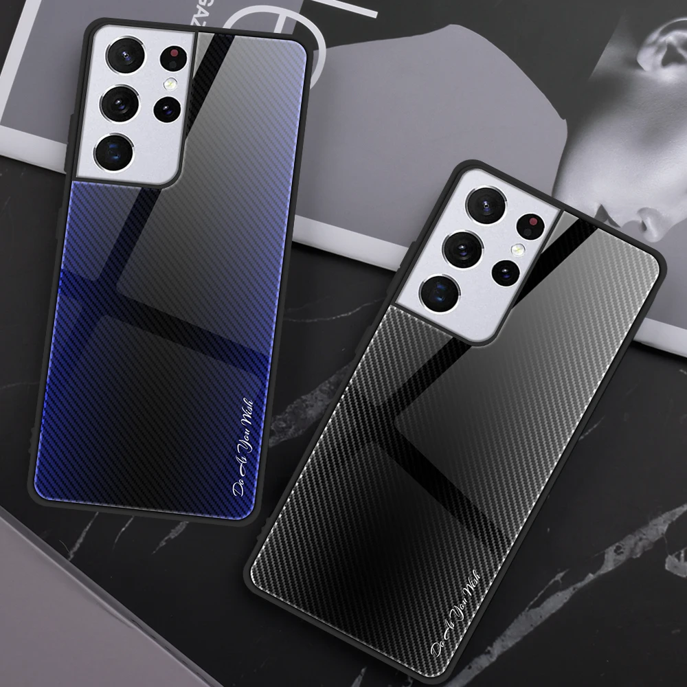 Gradient Texture Glass Case For Samsung Galaxy S22 Ultra S10 Plus S10e Shockproof Phone Cases For Samsung S10+ 20 S21Ultra Case