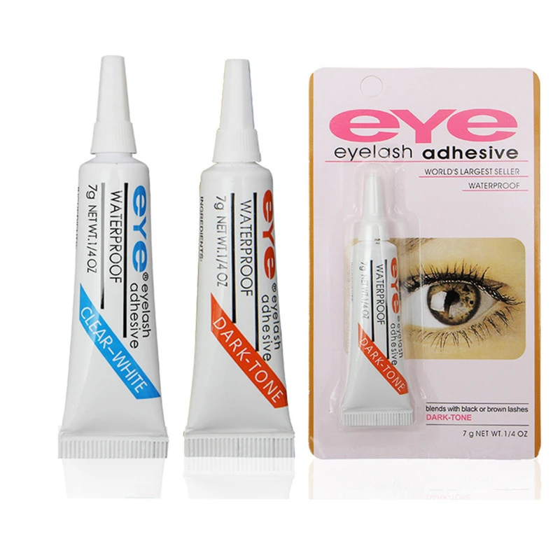 

Waterproof Tool Makeup Tools Accessories Eyelash Glue New Strong False Eyelash Lash Glue Adhesive 7g, Dark or Clear maquillaje