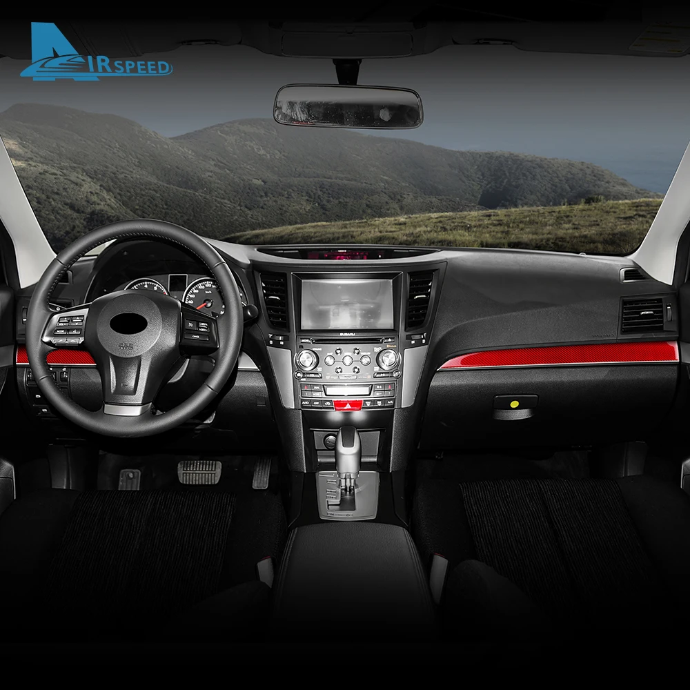 Настоящая мягкая наклейка из углеродного волокна для Subaru Legacy Outback 2010 2011 2012 2013 2014 LHD