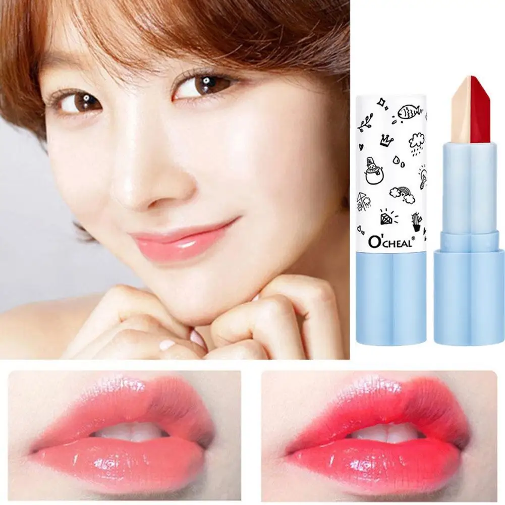 

Color Changing Lipstick Two Tone Lipstick Waterproof Lip Tint Sexy Red Pink Long Lasting Moisturizing Makeup Cosmetics For Z2H3