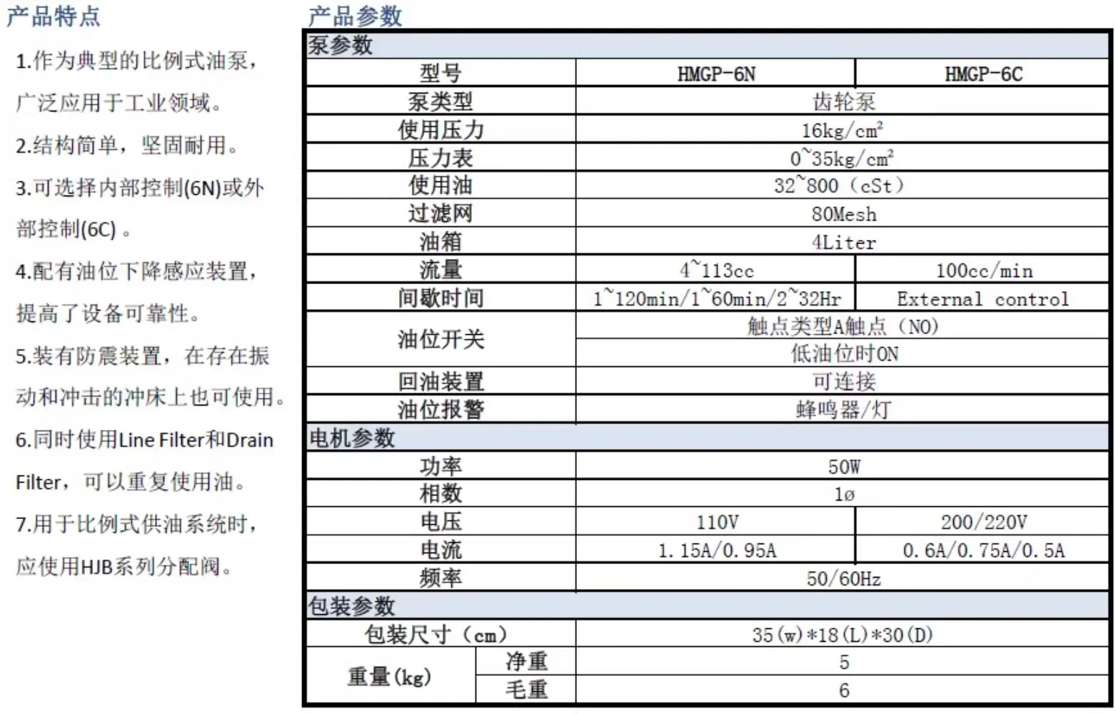 Оригинальный импортный смазочный масляный насос HMGP-6N/HMGP-6C