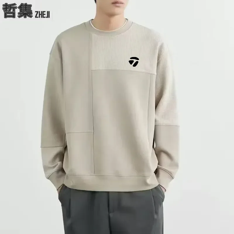 

Новая мужская футболка для гольфа с длинным рукавом и высоким воротником