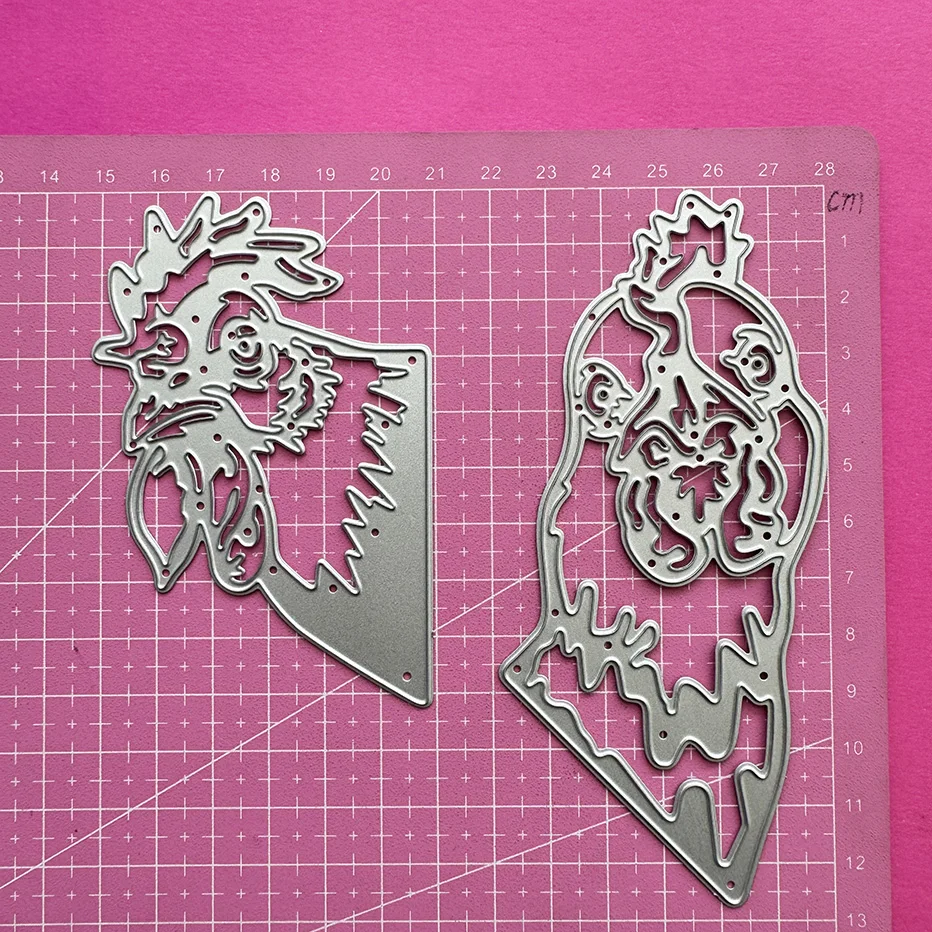 Два куриных головки 2024 новые Вырубные штампы для скрапбукинга оформление сделай