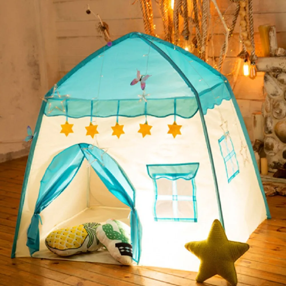 

Kids Play Tent Princess Playhouse Pink Castle Play Tent - Blue