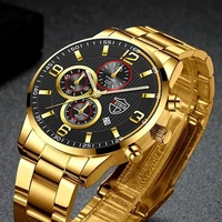 fashion mens sports watches luxury men business stainless steel quartz wrist watch man casual leather watch relogio masculino