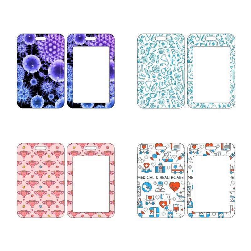 

Medical Equipment Pattern Office Worker ID Card Holder Nurse Bus Bank Card Case Gifts Cards Protectors