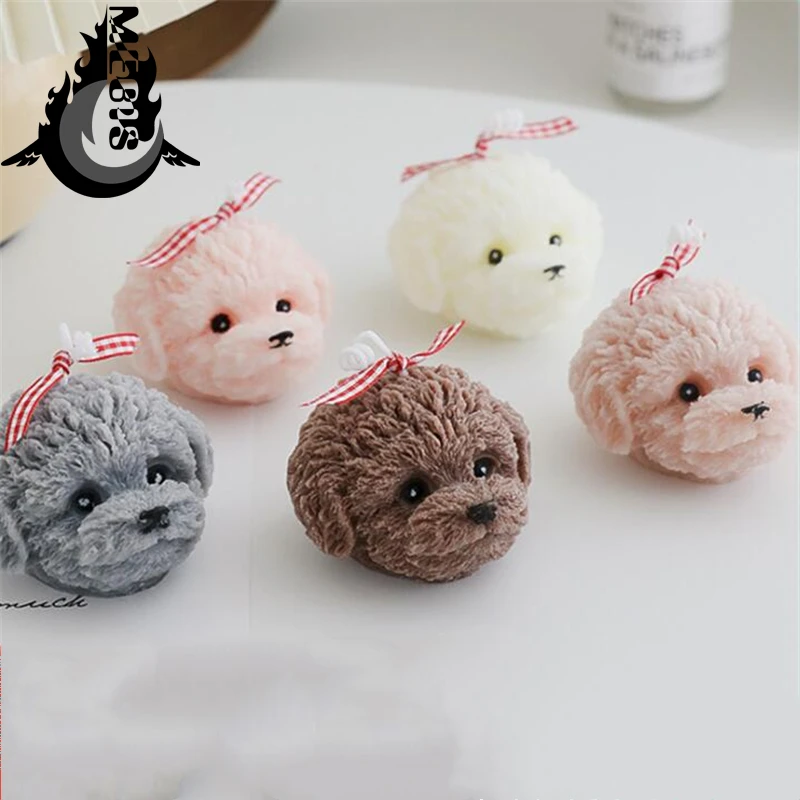 

Handmade Scented Candles Creative Teddy Dog Candles Home Decoration Ornaments Photo Props Aromatherapy Incense Candle Gift Box