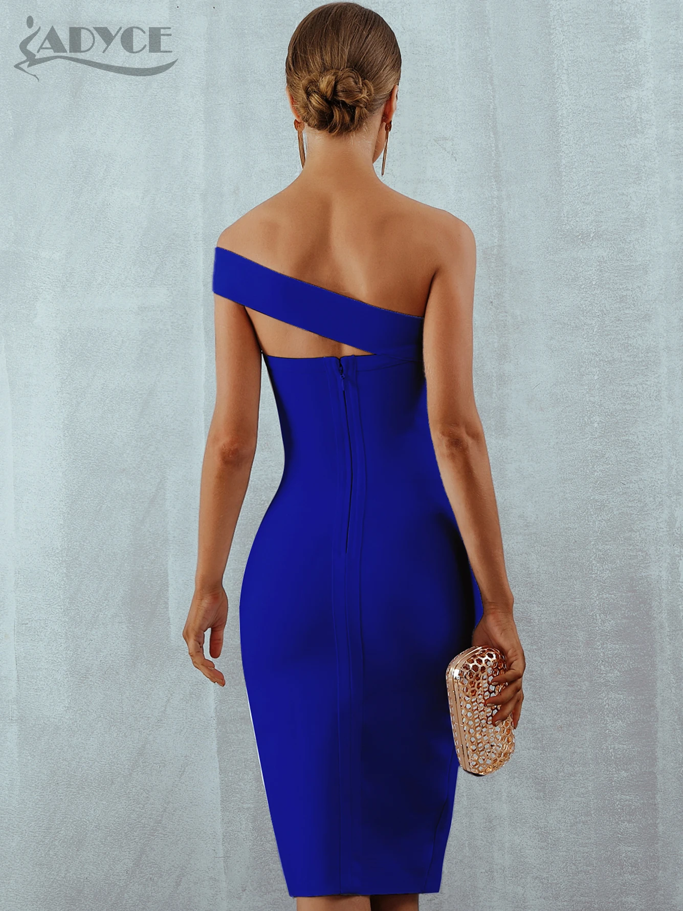 Adyce Bodycon Bandage Dress For Women 2022 Summer Sexy Elegant Black One Shoulder Strapless Celebrity Evening Runway Party Dress