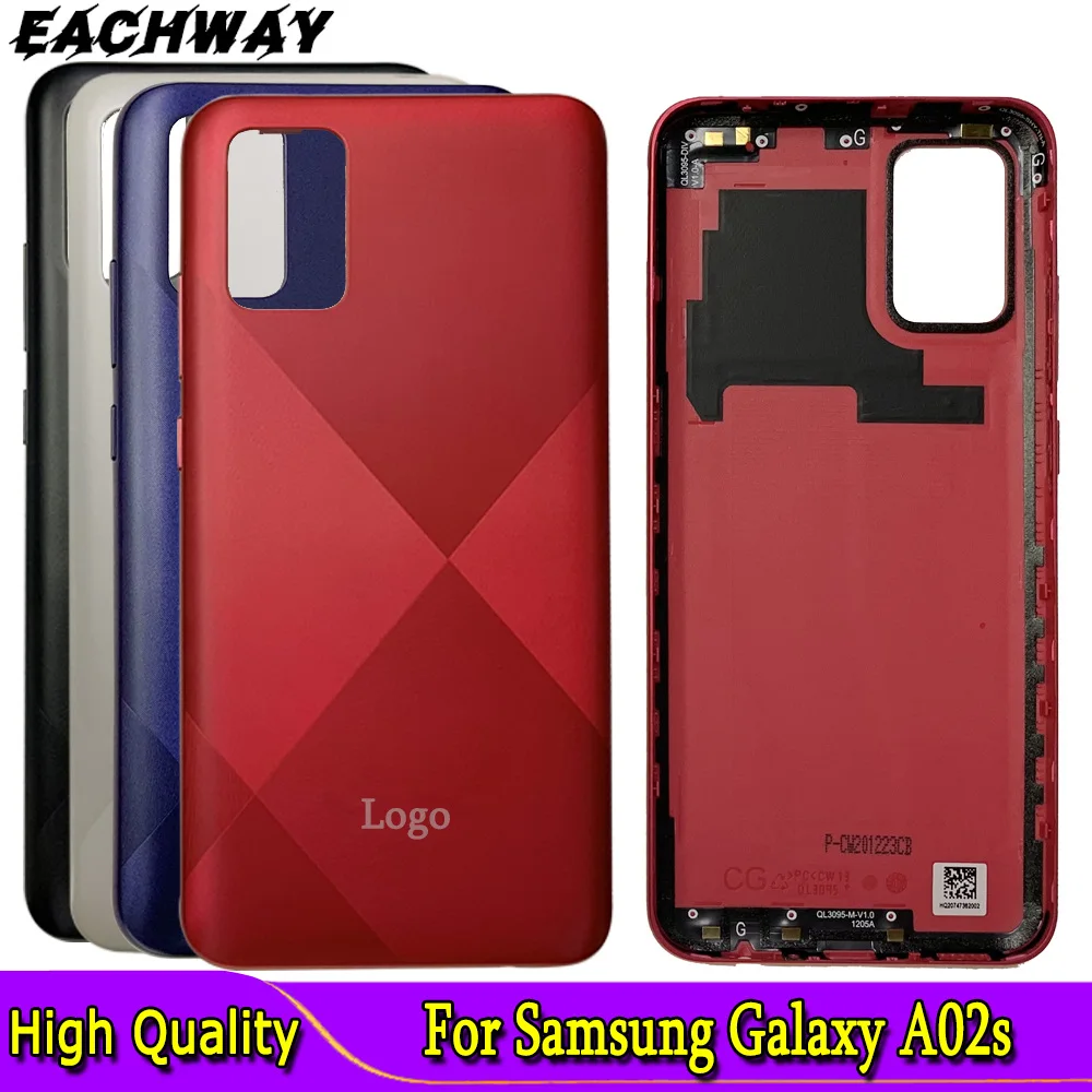 

New 6.5" For Samsung Galaxy A02S Battery Cover Back Panel Rear Door Housing Case Replace For Samsung A02S Battery Cover +Logo