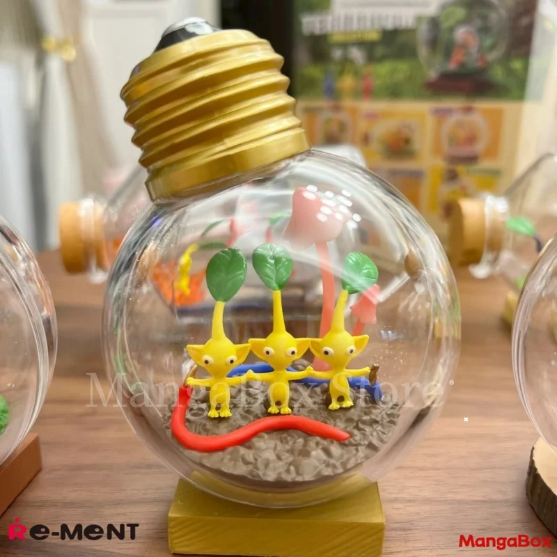Фото Re-Ment Pikmin Миниатюрная сцена Коллекционный дисплей Vol.1 & Vol.2 Слепая коробка Модная прозрачная стеклянная бутылка Игрушка и хобби №4