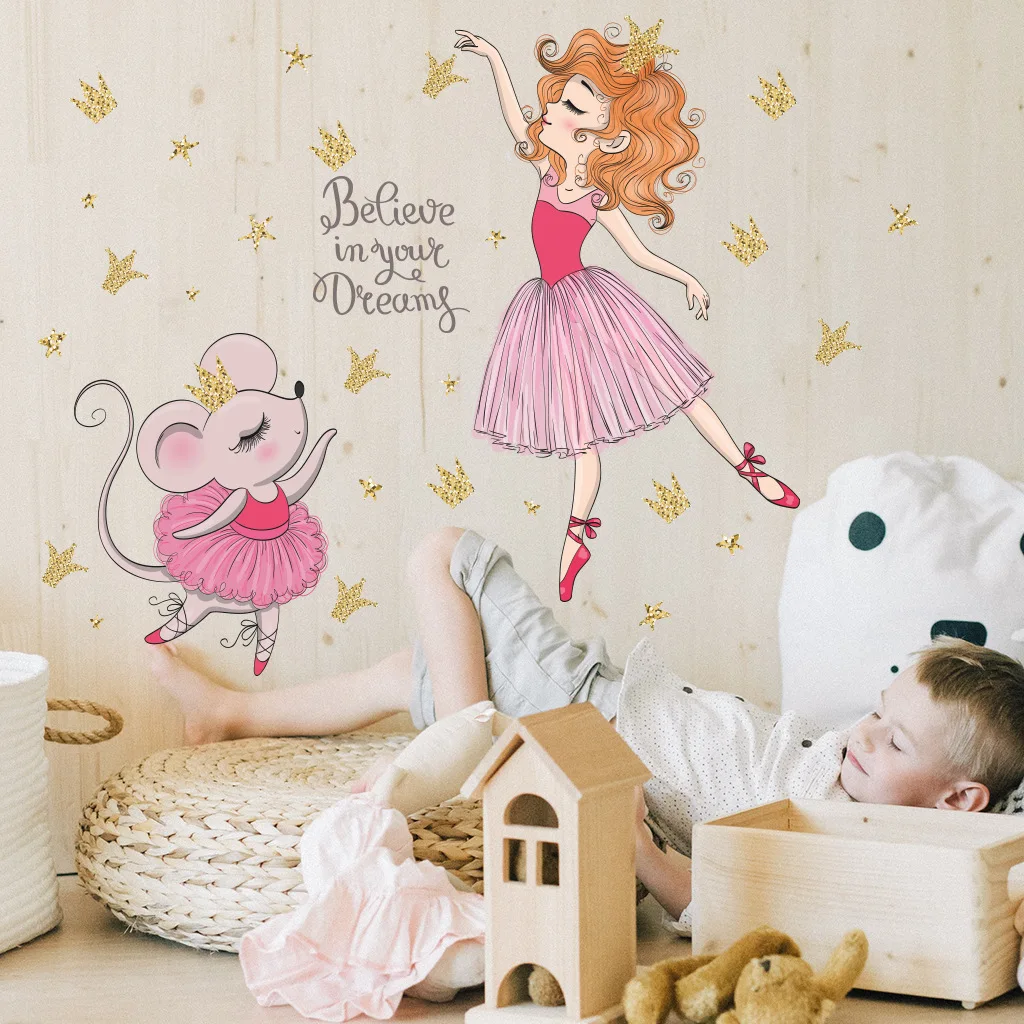 

Believe In Your Dream Vinyl Wall Stickers Living Room Bedroom Kids Girl Childern Room Wall Decals Mural Pegatinas De Pared