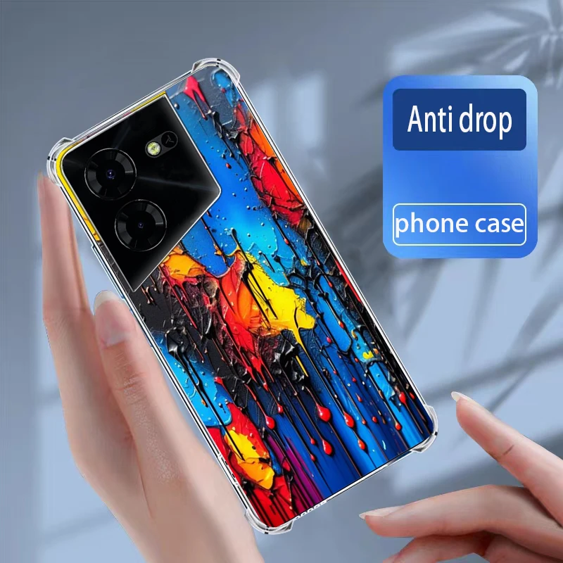 For Cases Tecno Pova 5 Pro Cover Soft Silicone transparent TPU Phone Case Coque Capa Bumper