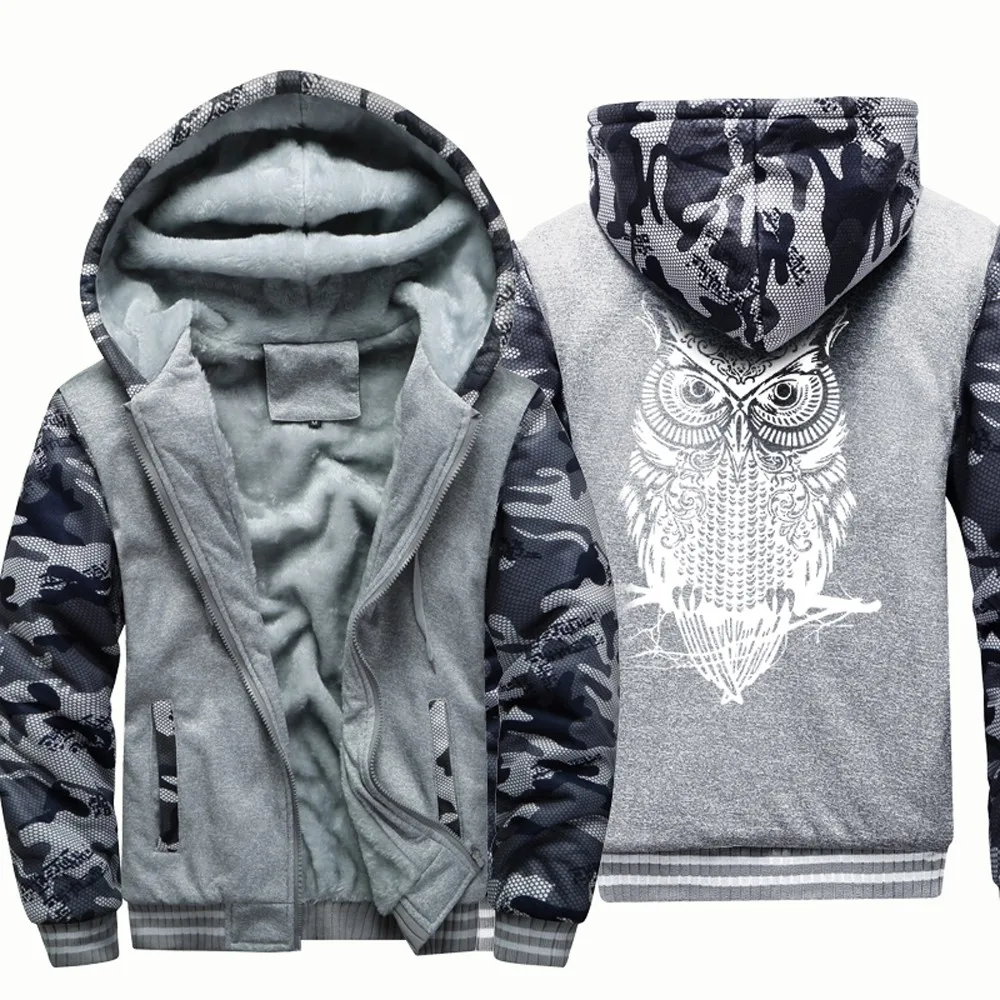 

Blouses Warm Hoodie Outwear Fleece Tops Mens Coat Zipper Jacket Winter Sweater Men's Coats & Jackets