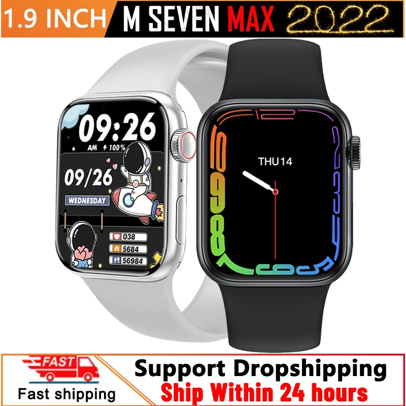 

Watch Series 7 M SEVEN MAX Smart Watch Men Smartwatch NFC Call Heart Rate Blood Pressure Monitor Watches for Women PK W27 PRO