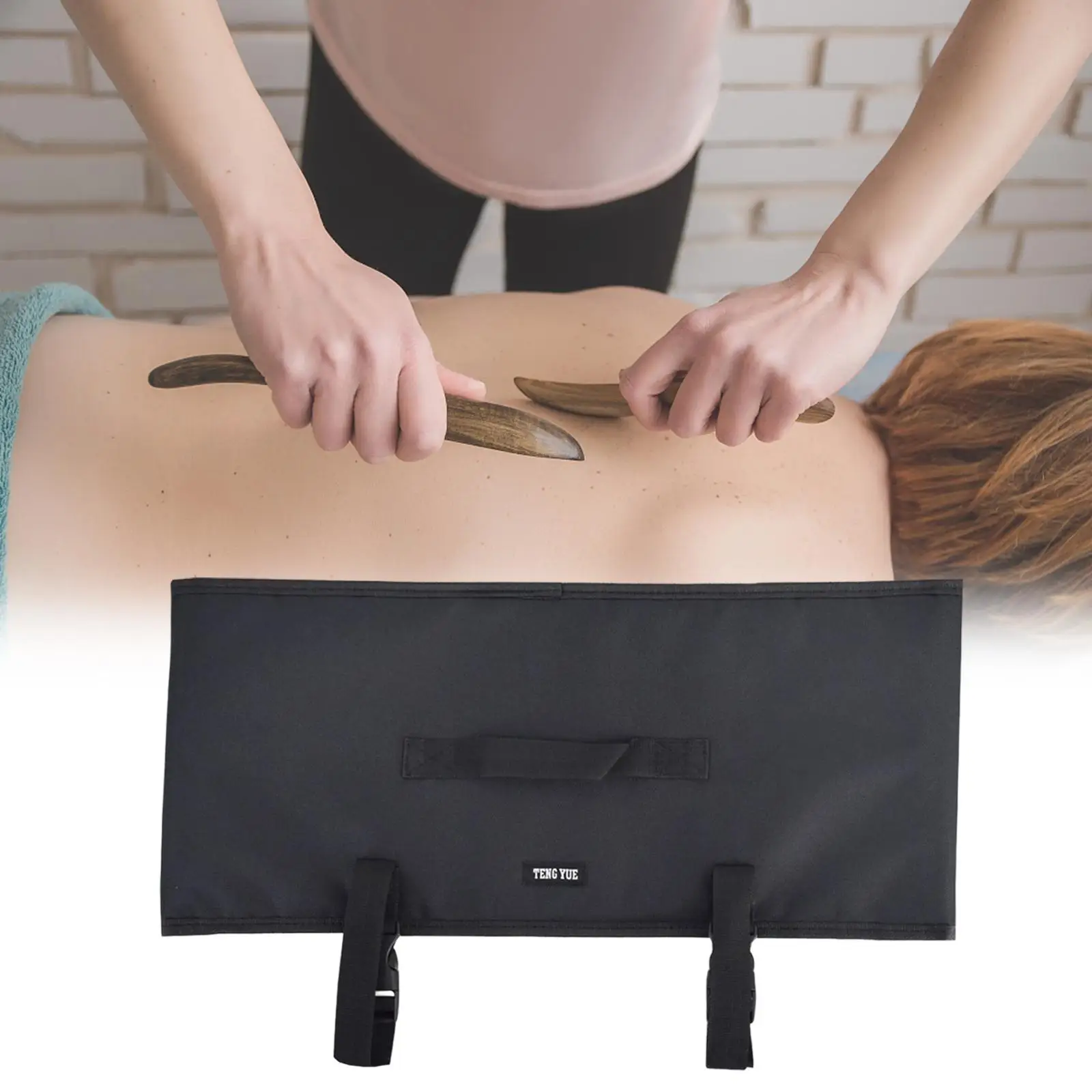 

Gua Sha Scrapper Roll Storage Bag Adjustable Oxford Cloth Carrying Bag for Massage Scrapper Myofascial Massage Tool Salon Gym