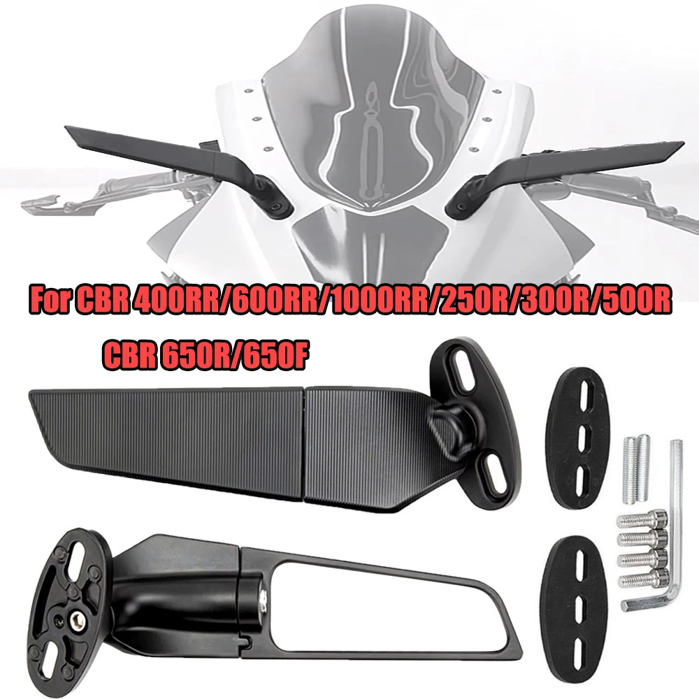 Универсальные регулируемые зеркала заднего вида для Honda CBR400RR CBR250R CBR300R CBR500R CBR650R