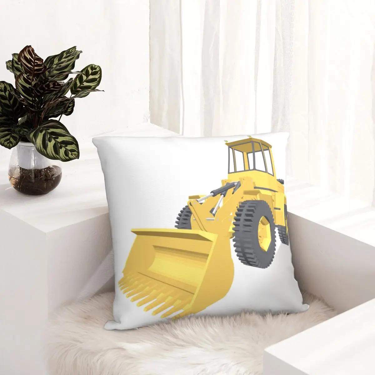 Бульдозер 3d проекционная Подушка для детей грузовик экскаватор искусственное