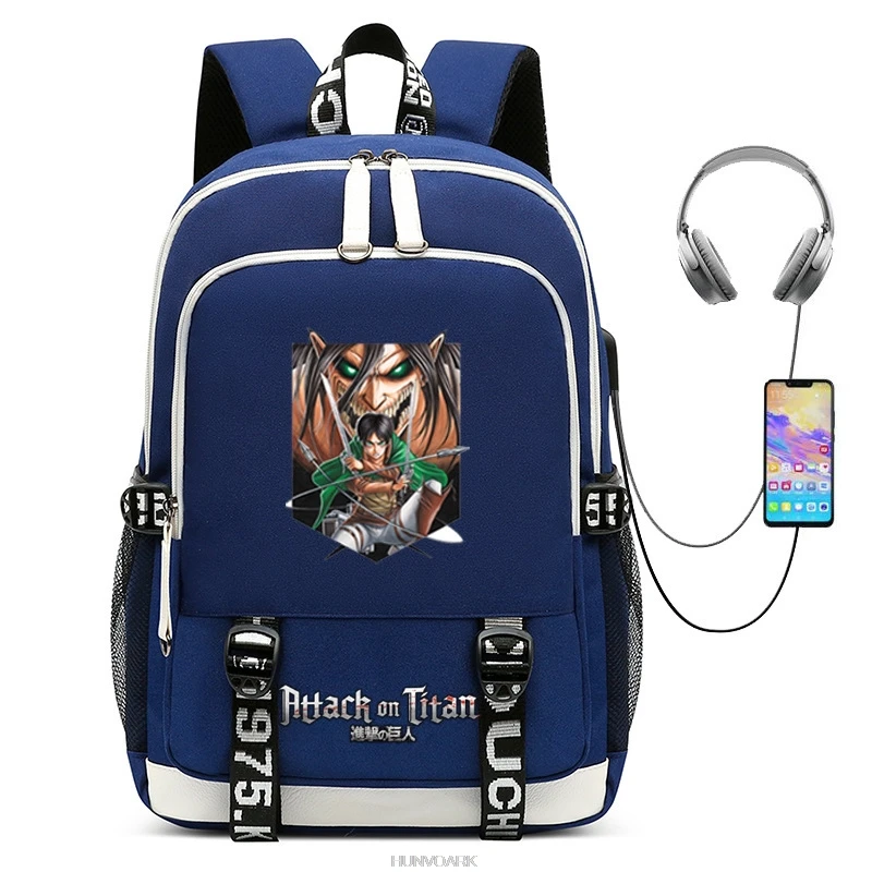 Рюкзаки Атака Титанов для подростков вместительные дорожные повседневные