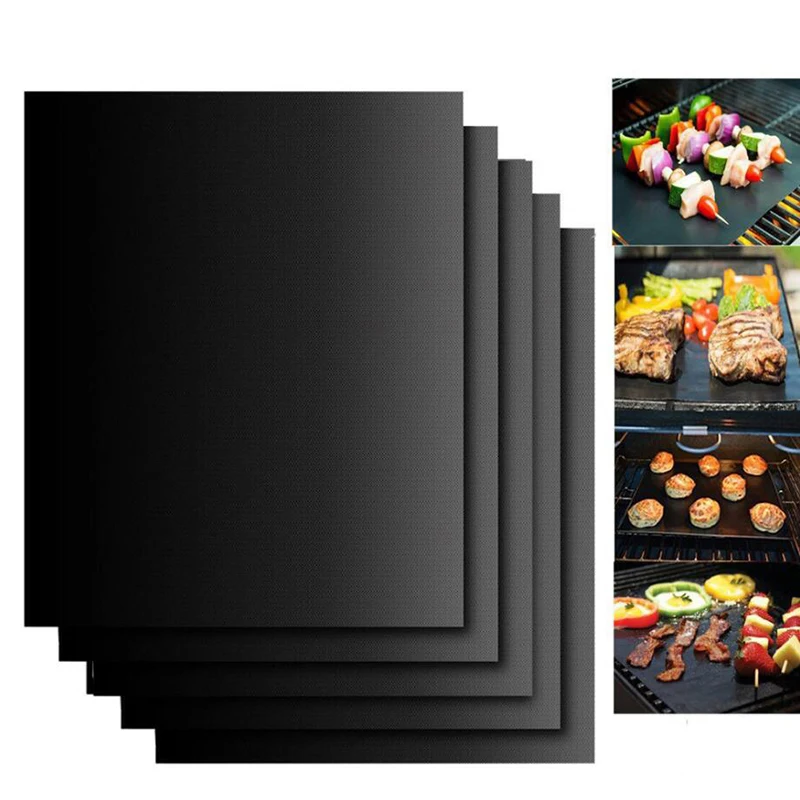 

Kitchen BBQ Tools Non-Stick Grill Mat Reusable Liners Oven Grill Foil Barbecue Liner Mat Bbq Tools Summer Dining Accessories
