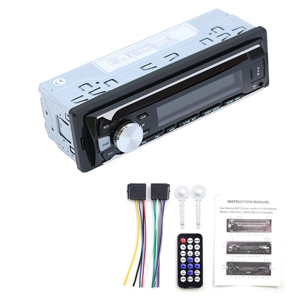 

1 DIN Car Stereo Audio Car Bluetooth with USB USB/SD/AUX Card In-Dash Radio FM MP3 Player PC