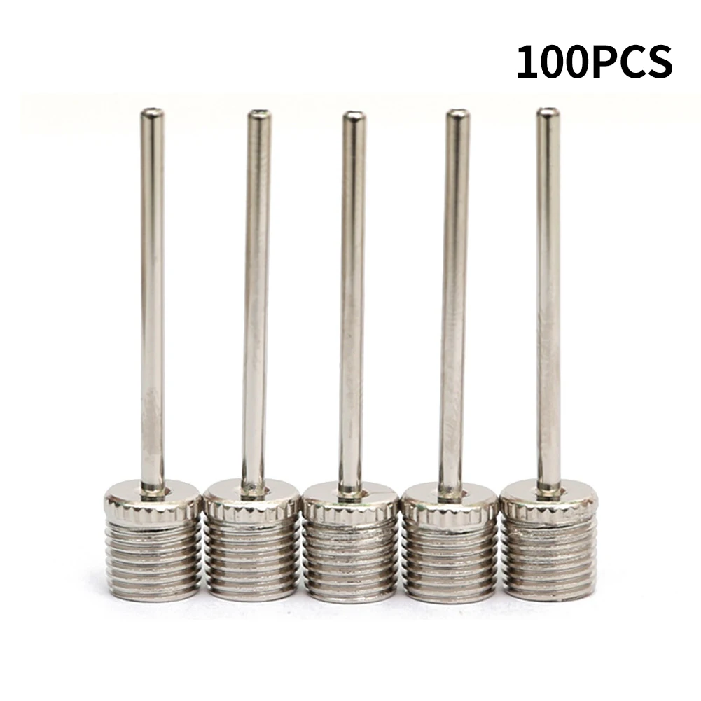 

100PC Needle Air Pin Adapter Valve Pump Football Rugby Volley Net Ball Soccer Galvanized Air Ball Needle For Basketball Volleyba