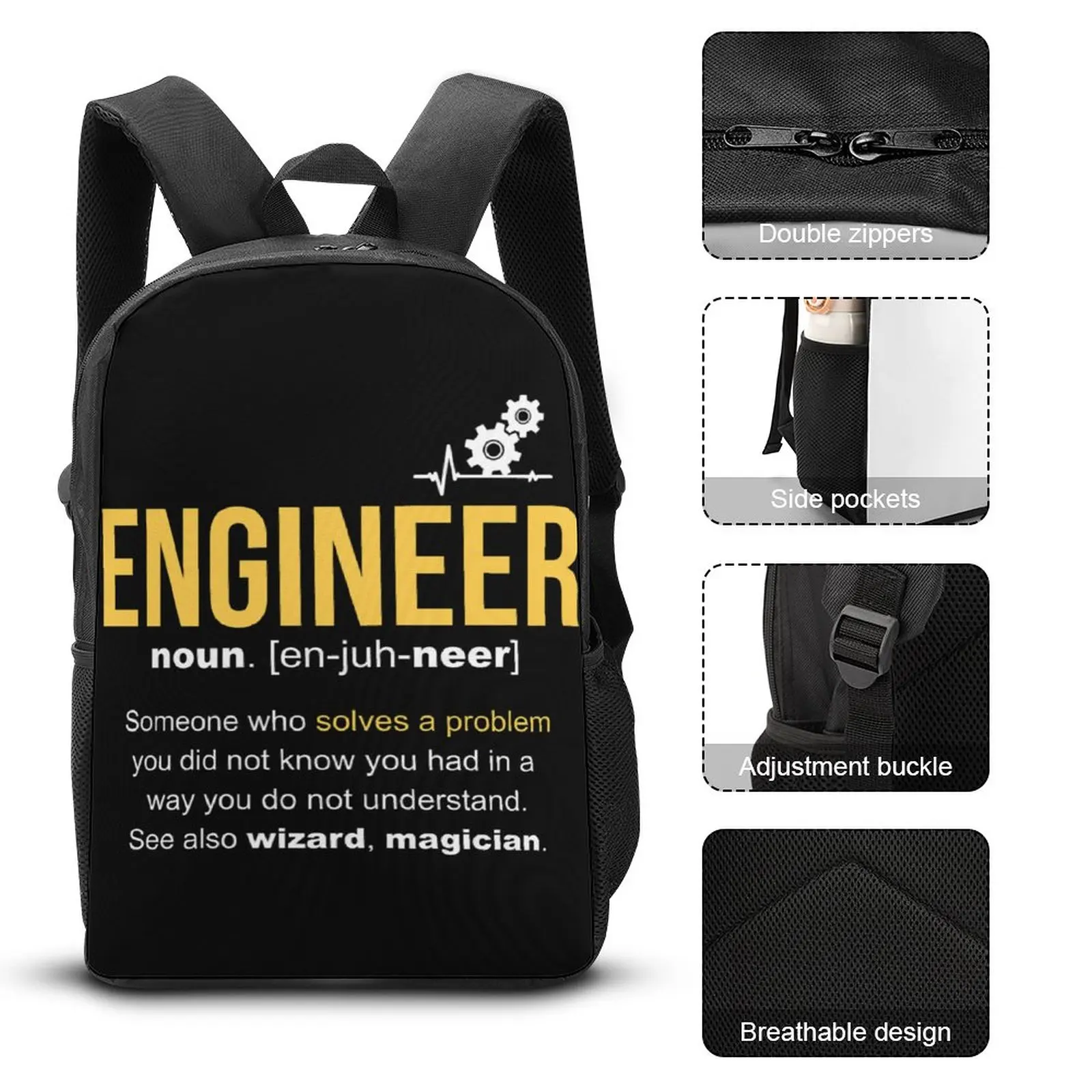 

Забавный подарок инженера четкость классический 17-дюймовый рюкзак на плечо винтажные пикники забавное безопасное уютное одеяло рулон