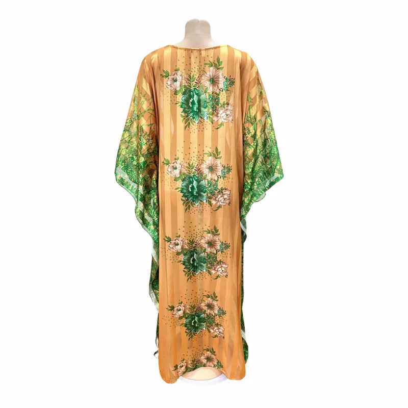 One Piece African Print Clothing For Women Boubou Dubai Turkey Muslim Abayas Wedding Party Traditional Ankara Outfits Gowns