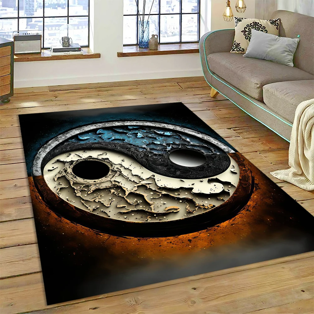 Натуральный китайский ковер в стиле Инь и Ян