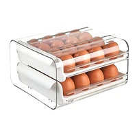 drawer type egg storage box refrigerator fresh keeping egg finishing artifact kitchen thickened large capacity white