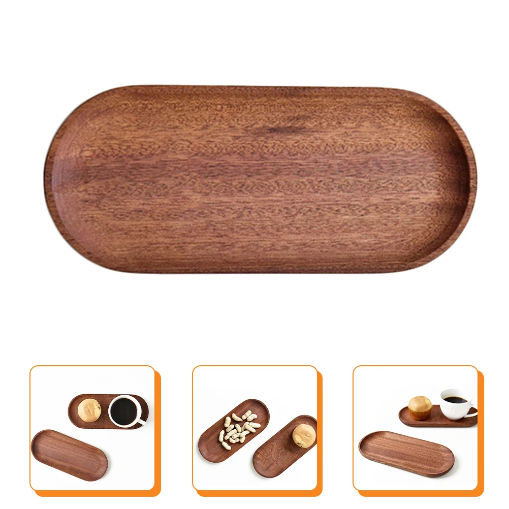 

Multi-functional Storage Tray Dessert Appetizer Serving Tray Wooden Vanity Tray