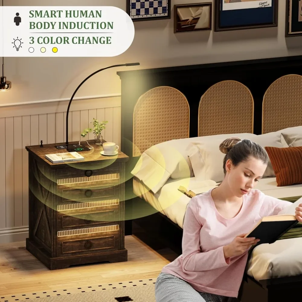 Прикроватная тумбочка в комплекте 2 предмета прикроватный столик для чтения