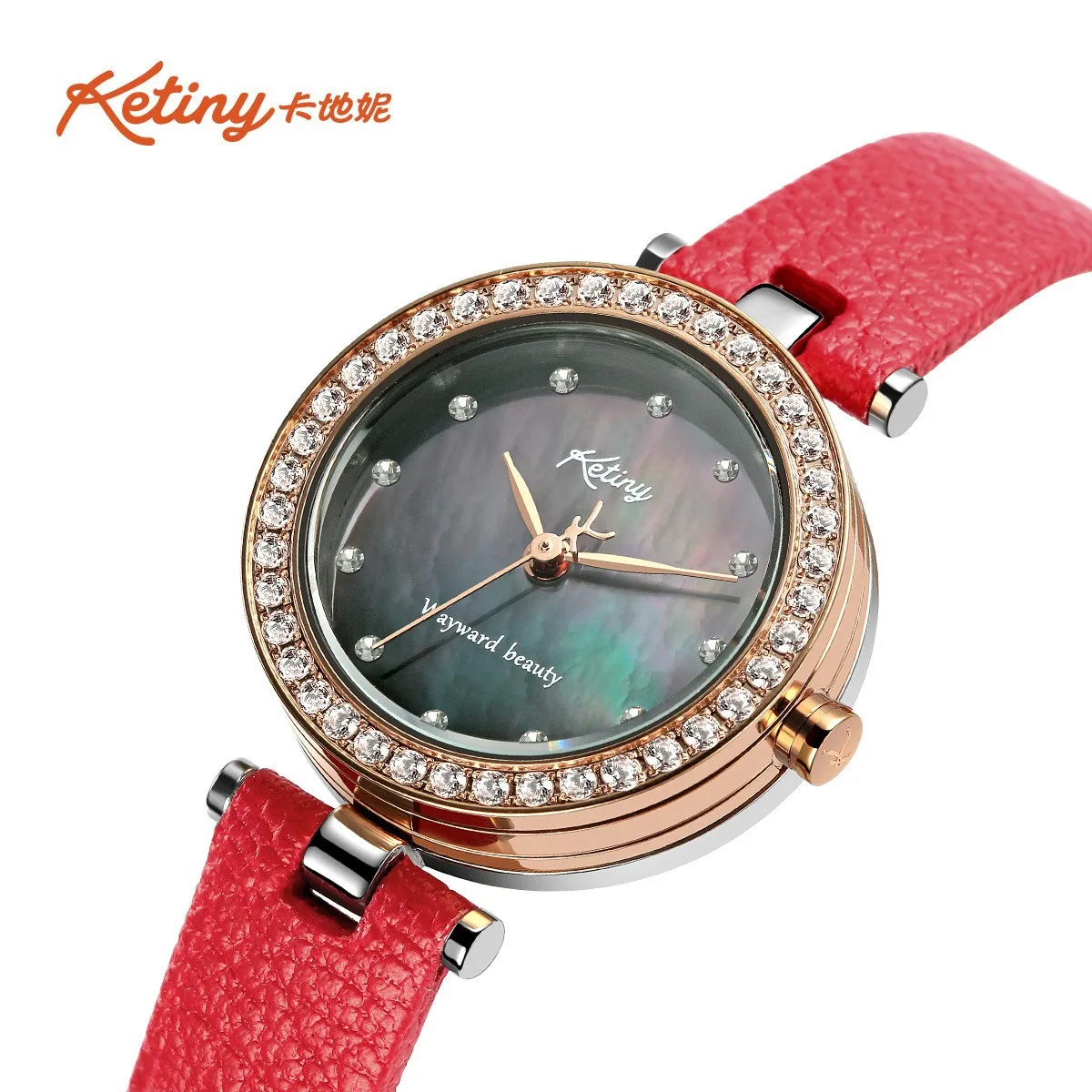 foreign trade explosions online celebrity brand women watch counter wholesale luxury green waterproof watches ladies.