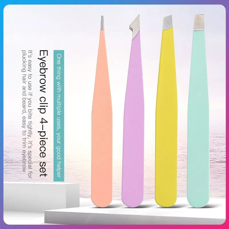 

Новинка плоскогубцы для бровей зажим для стрижки бровей цветной плоский и скошенный рот 3D зажим для бровей Пинцет из нержавеющей стали инструмент для макияжа