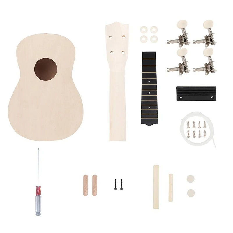

21 Inch Fun Ukulele DIY Kit Tool Hawaii Guitar Handwork Children's Toy Assembly For Amateur Guitar Musical Instrument