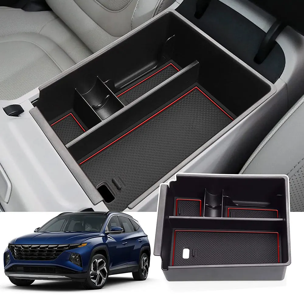 

Car Center Console Organizer Tray Car Center Armrest Storage Box Organizer Decor Accessories For Hyundai Tucson NX4 Limited 2022