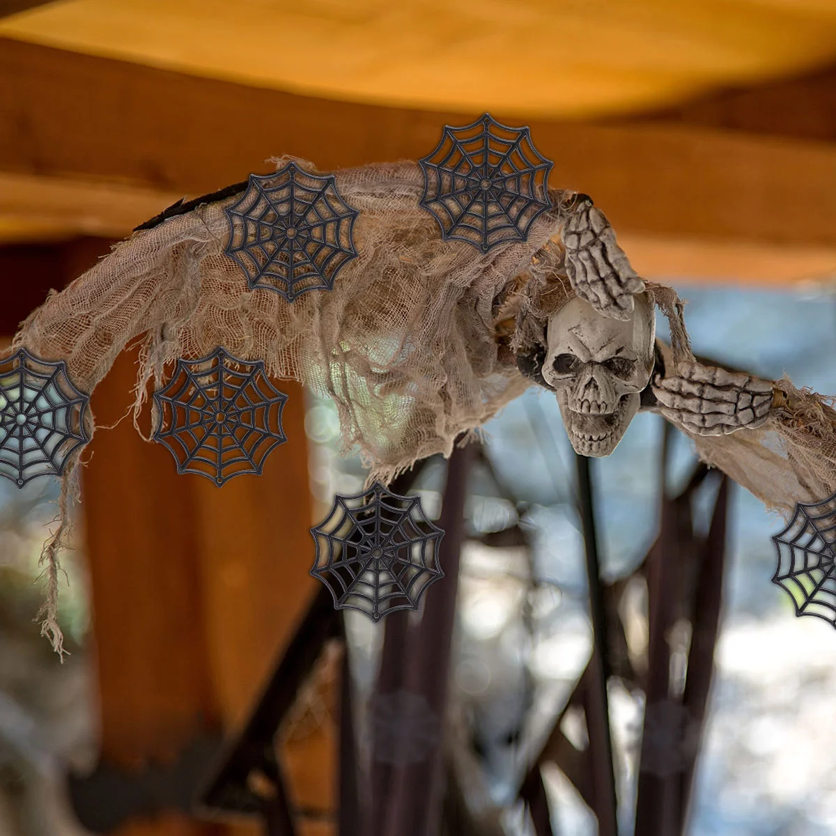 50 шт. мини-украшения для Хэллоуина пластиковая паутина сувениры вечеринки