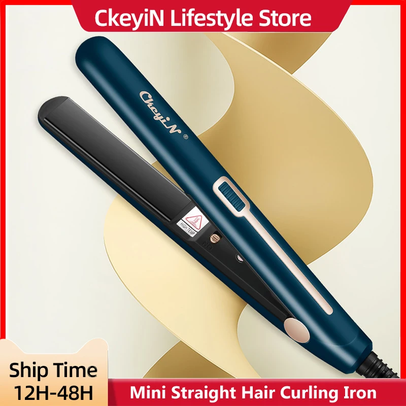 CkeyiN-alisador de pelo portátil, rizador de pelo, herramientas de peinado profesional, Mini plancha de pelo