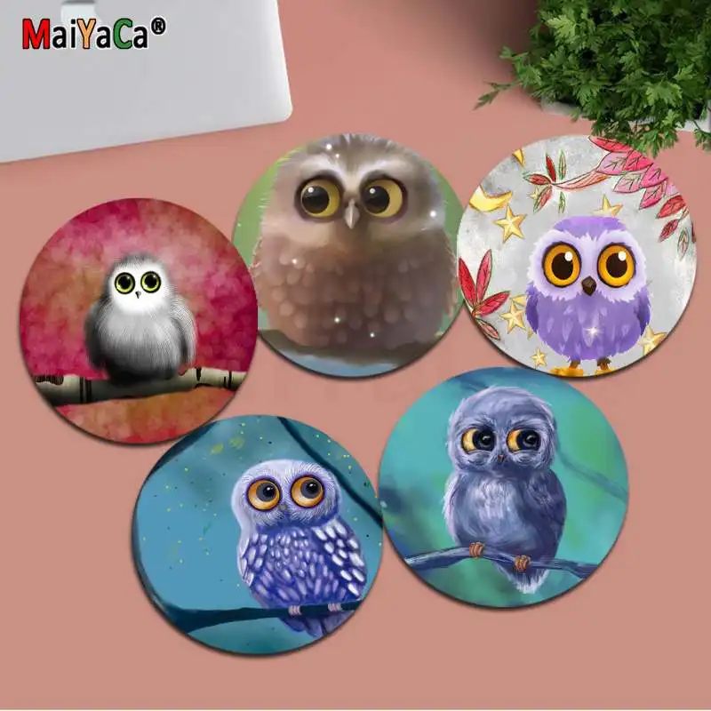 

Maiyaca New Design Funny Owl Animal Gamer Speed Mice Retail Small Rubber Mousepad gaming Mousepad Rug For PC Laptop Notebook