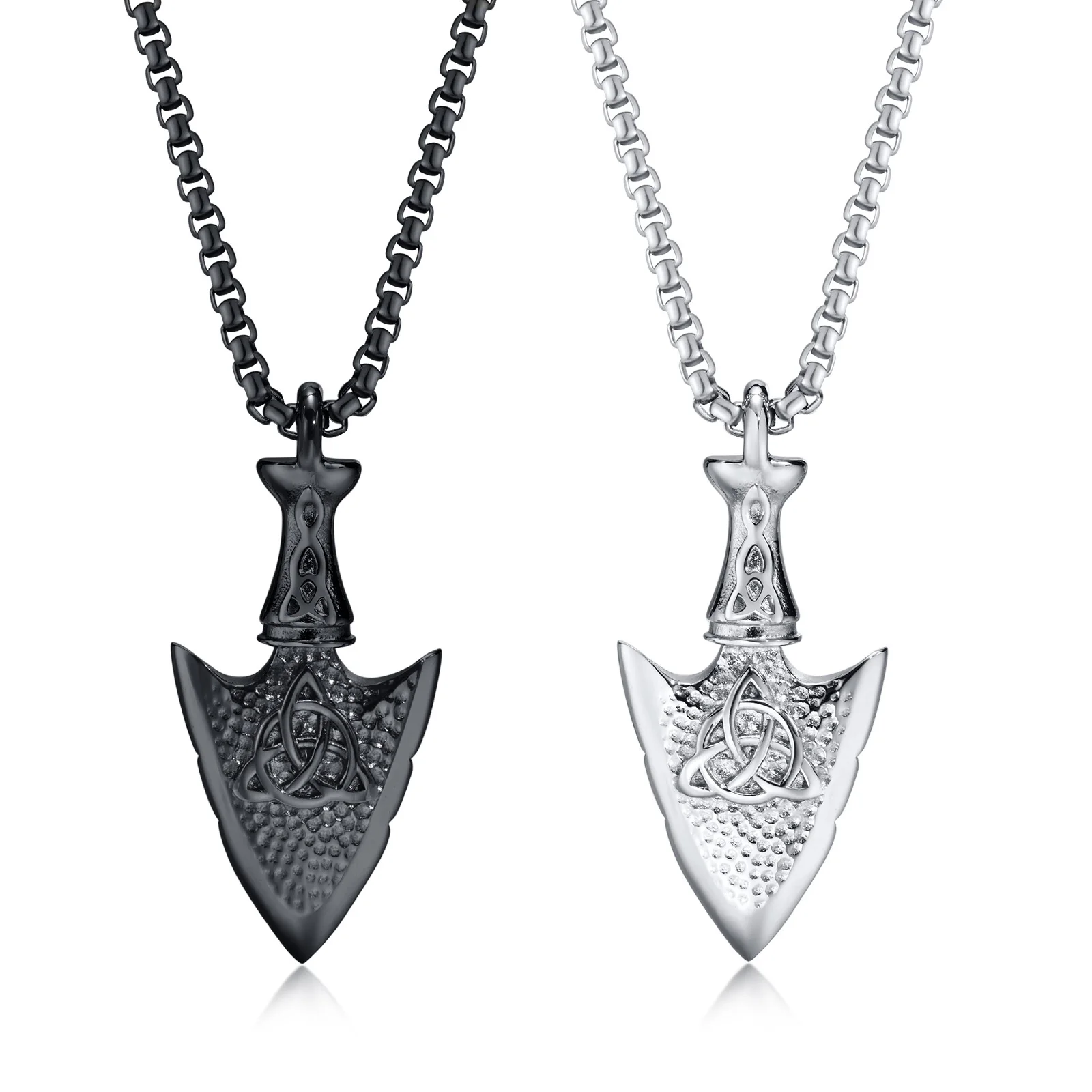 

Celtic Knot Arrow Pendant Necklace For Men,Stainless Steel Chain Necklaces Gift to Teen Boy, Fashion Jewelry Dropshipping