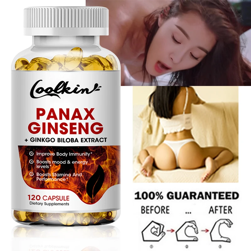 

Корейские Капсулы женьшеня Ginkgo Biloba + Ashwagandha для усиления, выносливости, повышения производительности и фокусировки