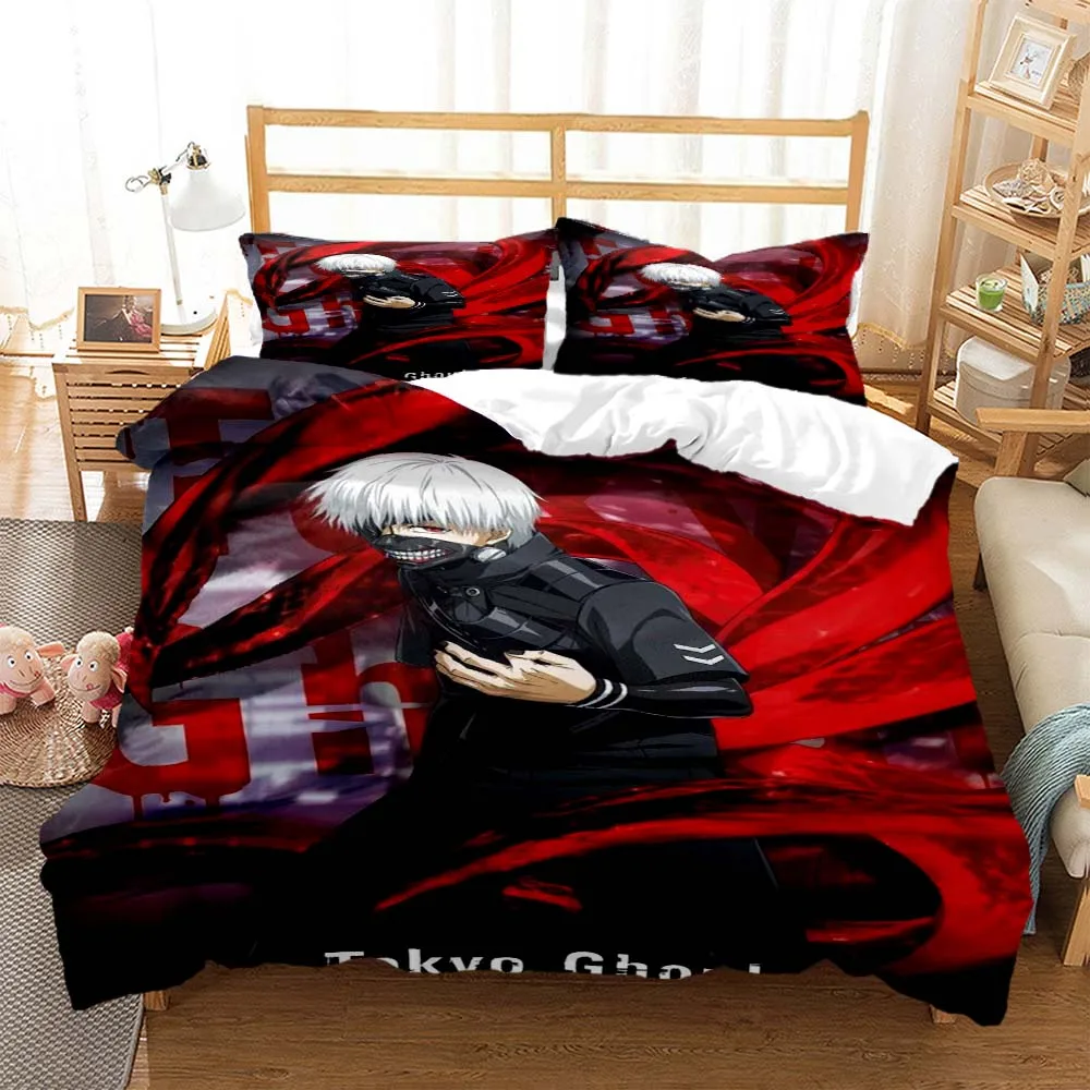 

Tokyo Ghoul Digital Print Polyester Bedding Sets Child Kids Covers Boys Bed Linen Set for Teens bedding set king size